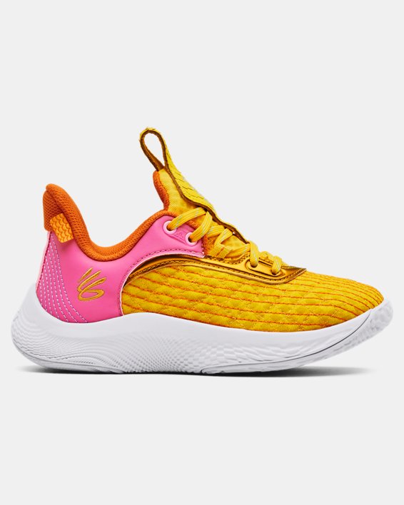 Pre-School Curry 9 Basketball Shoes, Yellow, pdpMainDesktop image number 0